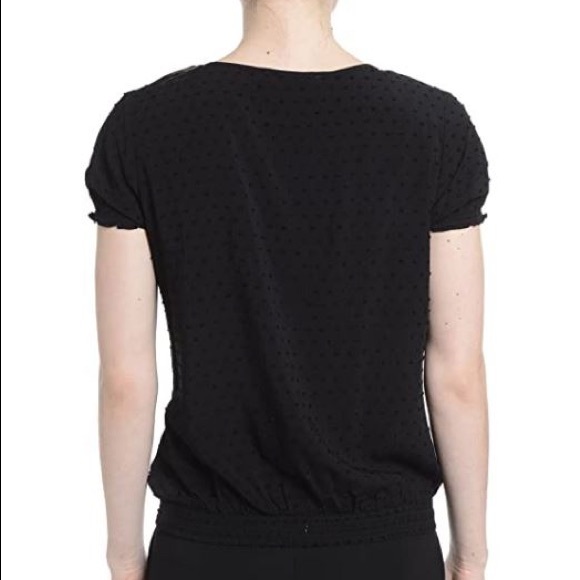 Romeo & Juliet Couture NWT Swiss Dot Floral Embroidered Peasant Top, Small - Picture 6 of 10